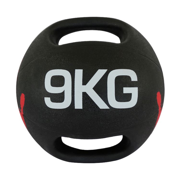 Rubber Medicine Ball With Handle 9Kg - Click Image to Close